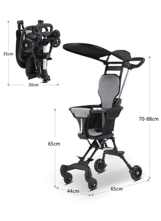 MIXDE Travel Stroller With Reversible Toddler Seat  - Image 3