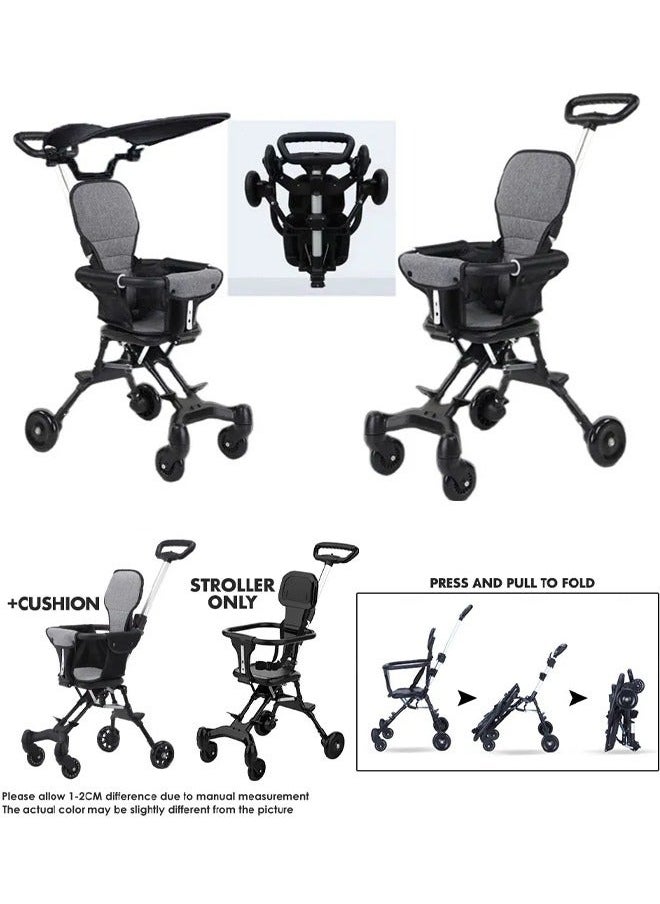 MIXDE Travel Stroller With Reversible Toddler Seat  - Image 4