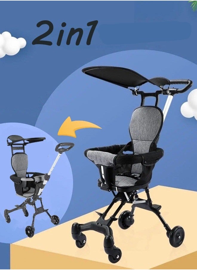MIXDE - Travel Stroller With Reversible Toddler Seat - Image 1