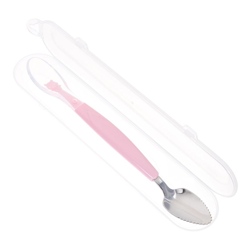 304 Stainless Steel Baby Spoon Set With Soft Silicone Scoop Dishwasher Safe Feeding Utensils Storage Box - Image 2