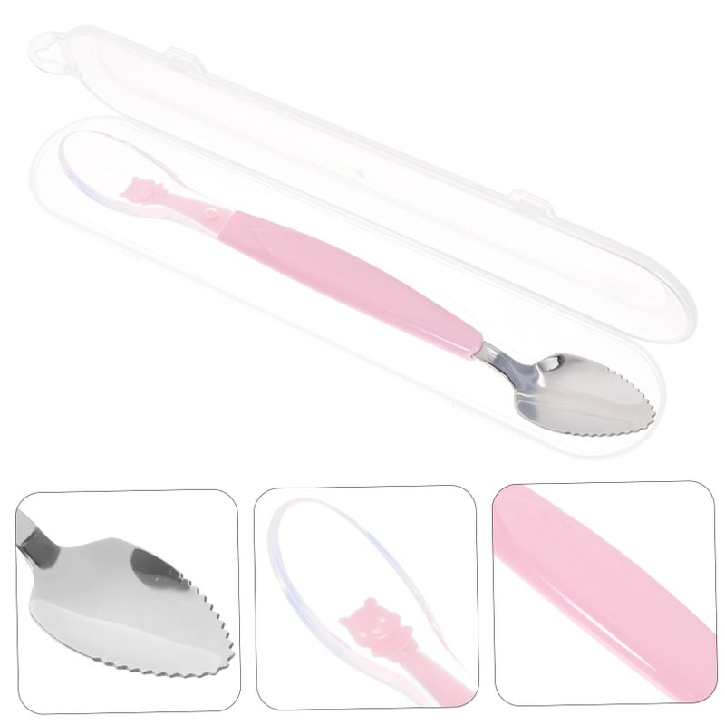 304 Stainless Steel Baby Spoon Set With Soft Silicone Scoop Dishwasher Safe Feeding Utensils Storage Box - Image 5