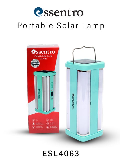Portable Solar Emergency Light – 2400mAh High-Capacity Rechargeable Lamp with Handle, Solar Panel, Dual Brightness Modes & Lightning Feature