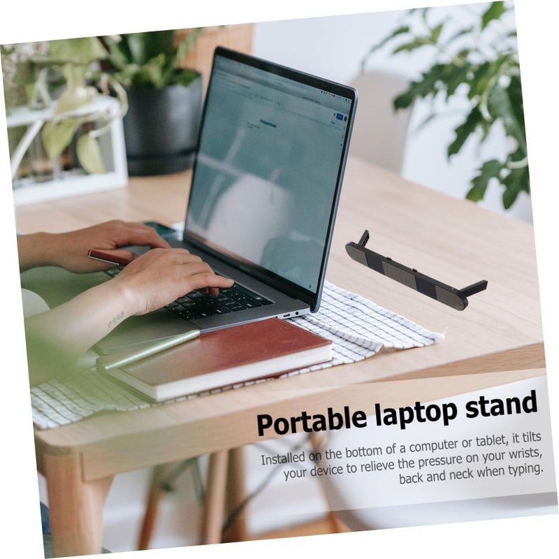 Adjustable Portable Folding Laptop Stand Ergonomic Heightened Holder For Home Office Travel Black - Image 5