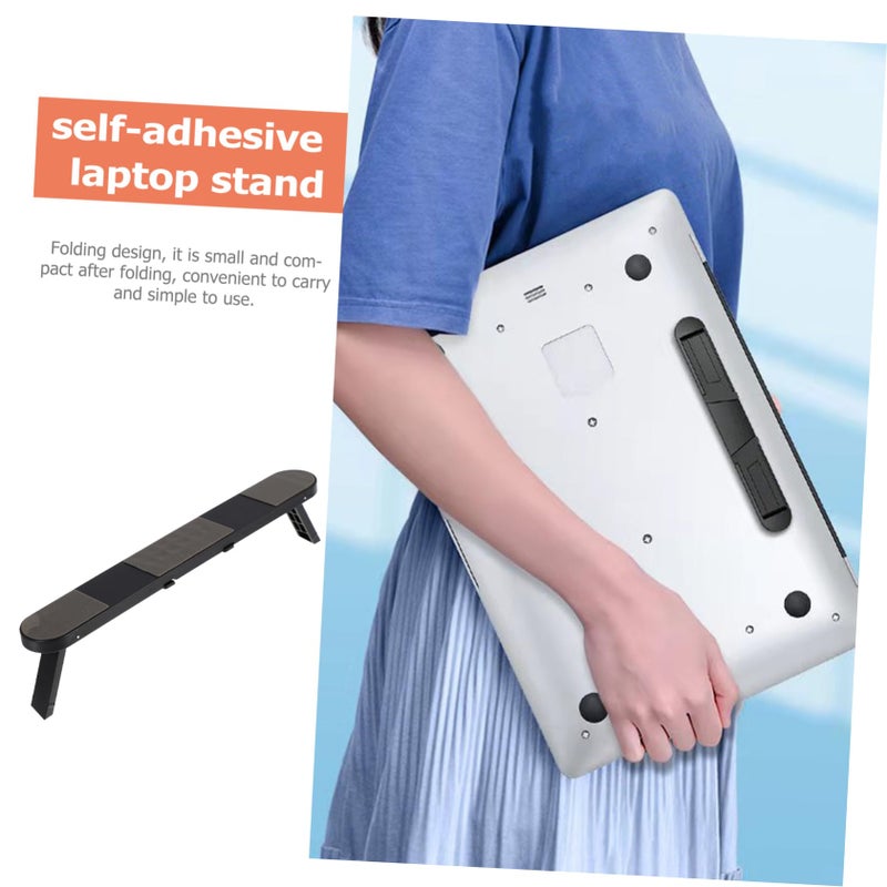 Adjustable Portable Folding Laptop Stand Ergonomic Heightened Holder For Home Office Travel Black - Image 3