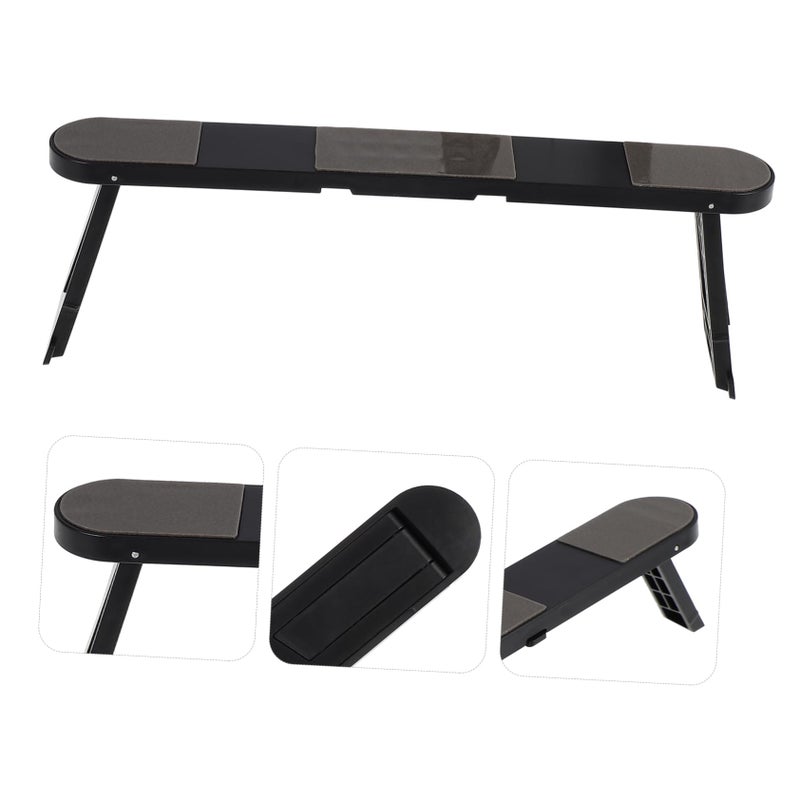 Adjustable Portable Folding Laptop Stand Ergonomic Heightened Holder For Home Office Travel Black - Image 4