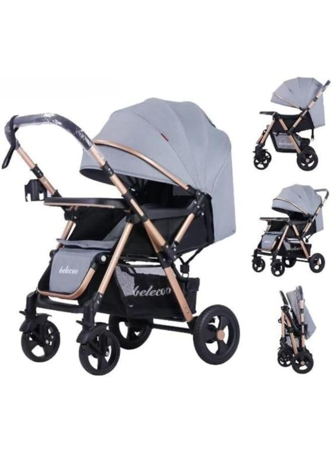 belecoo Multi-Position Stroller with One-Hand Fold - Image 2