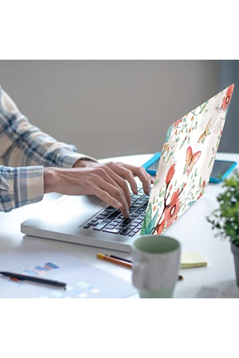 Newplenty Laptop Skin Sticker, 13.3 14 15 15.4 15.6 inch Laptop Skins, Universal Vinyl Decal, Dustproof Scratch Resistant Reusable Cover Protector with Free 2 Wrist Pads (Butterfly 2) - Image 5