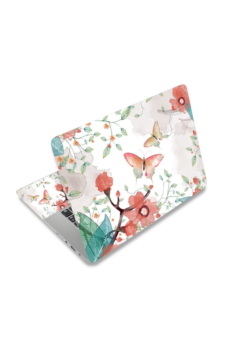 Newplenty Laptop Skin Sticker, 13.3 14 15 15.4 15.6 inch Laptop Skins, Universal Vinyl Decal, Dustproof Scratch Resistant Reusable Cover Protector with Free 2 Wrist Pads (Butterfly 2) - Image 1