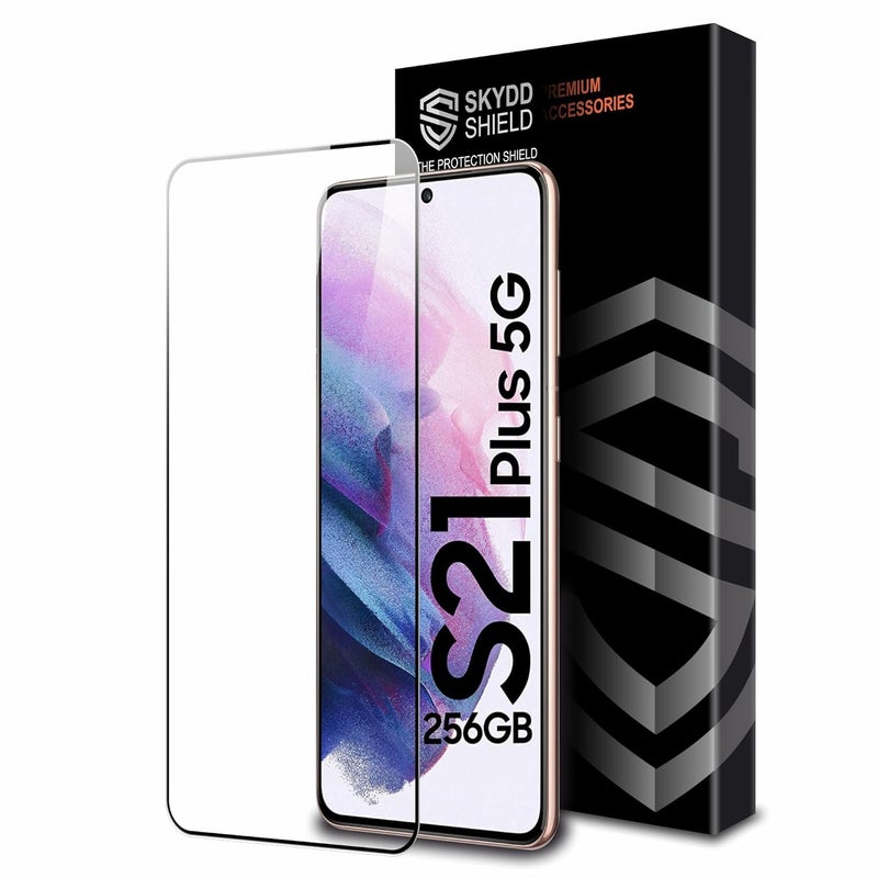 Skyddshield Military-Grade Gorilla Tempered Glass For Samsung Galaxy S21 Plus (6.7 Inch) With Installation Kit | Edge to Edge Coverage | Black - Image 1