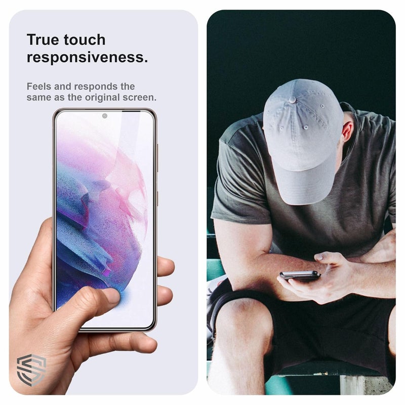 Skyddshield Military-Grade Gorilla Tempered Glass For Samsung Galaxy S21 Plus (6.7 Inch) With Installation Kit | Edge to Edge Coverage | Black - Image 4