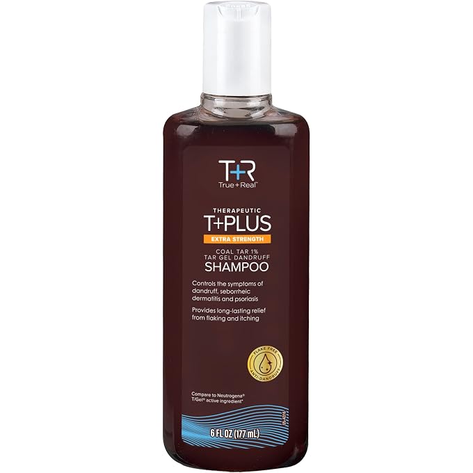 True+Real Coal Tar Therapeutic Tar Gel Anti-Dandruff Shampoo 1% Coal Tar, 6 Ounce - Image 1