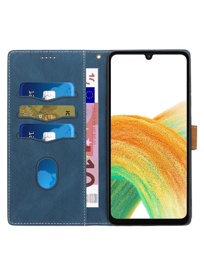 اس-توب جراب لهاتف Samsung Galaxy A34 5G مصنوع من الجلد بخياطة شبكية مع حبل - Image 4