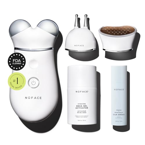 NUFACE Trinity Facial Massager Face Firming Toning Device for Lines Wrinkles Treatment FDACleared Wrinkle Reducer Lip Eye Attachment Aqua Gel Activator 3 Frequency Microcurrent - Image 1