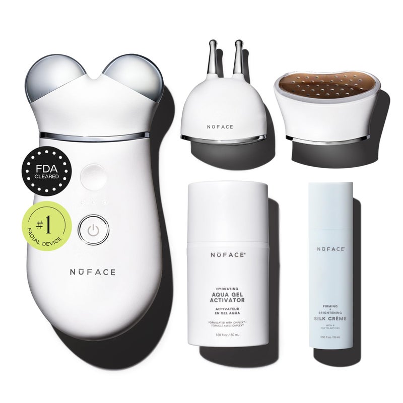 NUFACE Trinity Facial Massager Face Firming Toning Device for Lines Wrinkles Treatment FDACleared Wrinkle Reducer Lip Eye Attachment Aqua Gel Activator 3 Frequency Microcurrent - Image 2