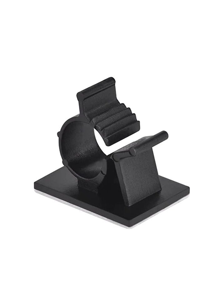 GJT 50Pcs 3 Sizes Adjustable Multipurpose Self-Adhesive Cable Clips,Wire Clips,Car Cable Organizer,Cable Holder for Office and Home Black (L) - Image 1