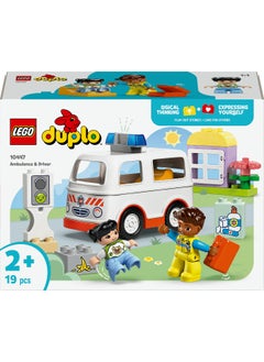 LEGO LEGO DUPLO Ambulance & Driver 10447 Building Set (19 Pieces)  - Image 2