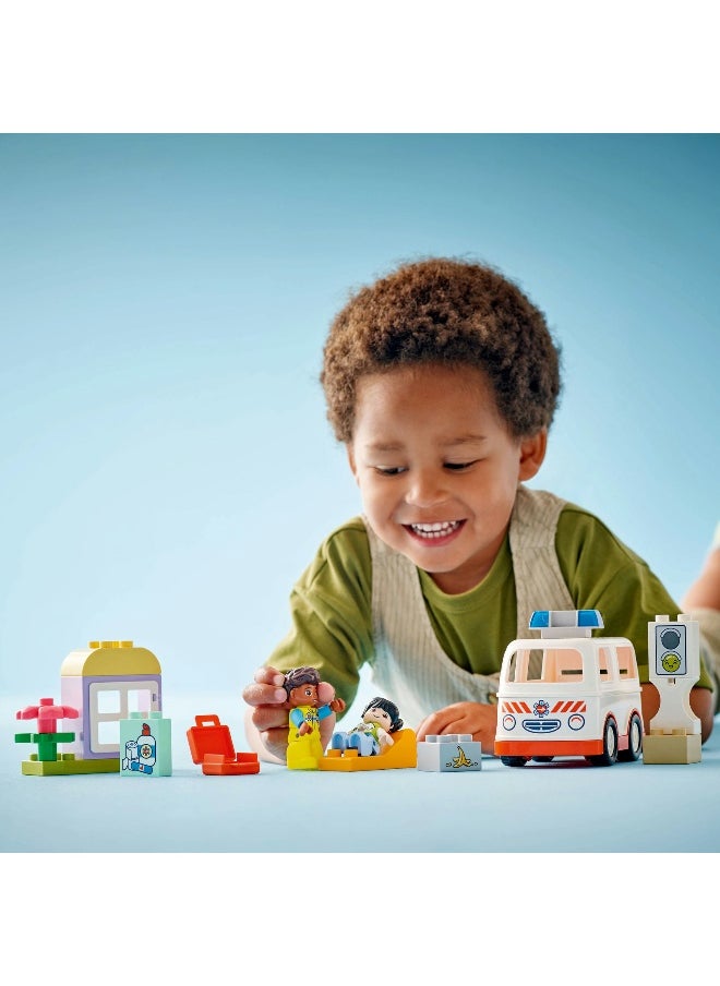 LEGO - LEGO DUPLO Ambulance & Driver 10447 Building Set (19 Pieces) - Image 1