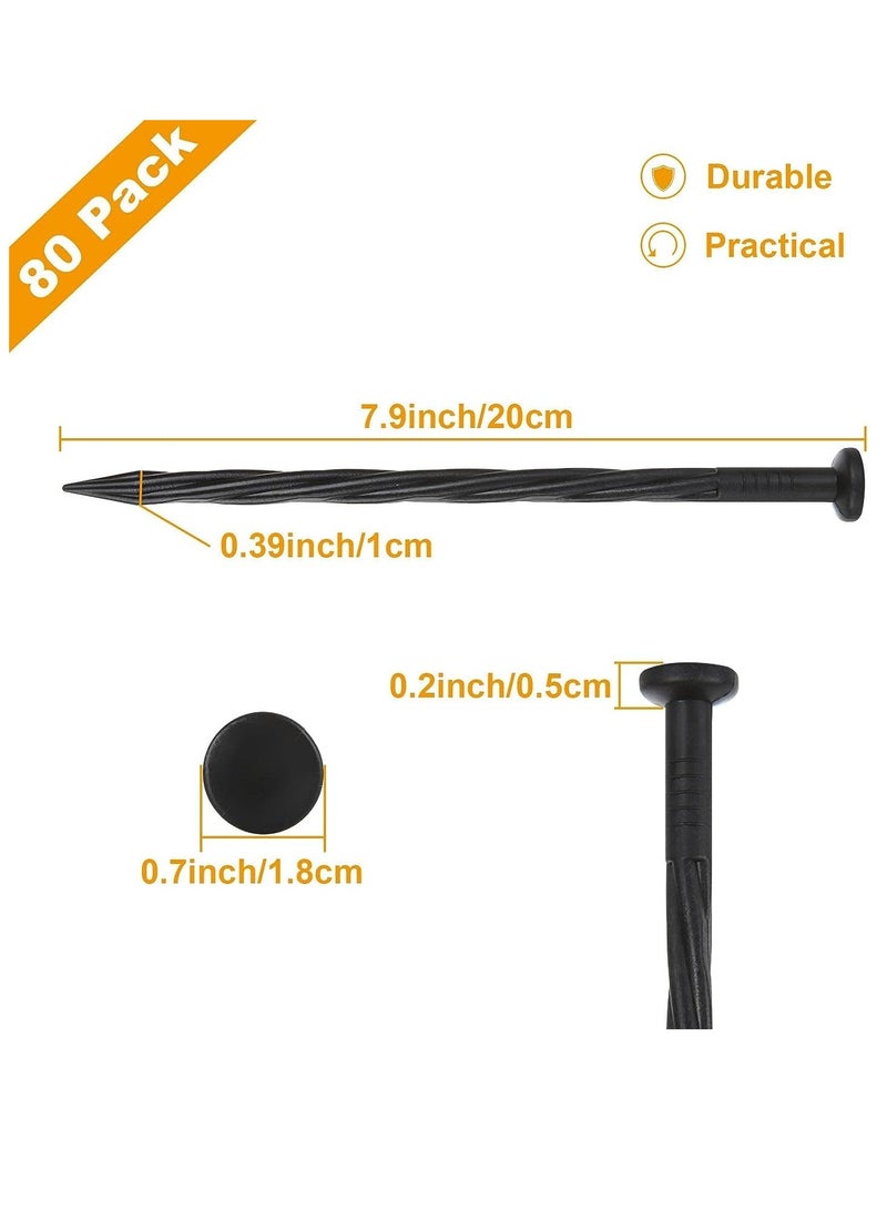 Garden Landscape Edging Stakes, 8 Inch Plastic Landscape Edging Nails, Spiral Landscape Stake, for use with Paver Edging,  Landscape Edging, Artificial Turf - Image 2