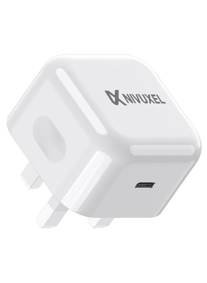 نيفوكسيل 40 واط شاحن طاقة ديناميكي USB-C مع شحن سريع بقدرة قصوى 60 واط – مقبس شحن جداري سريع لهواتف iPhone 17 / 17 Pro / 17 Pro Max، وأجهزة iPad وMacBook Air - Image 1