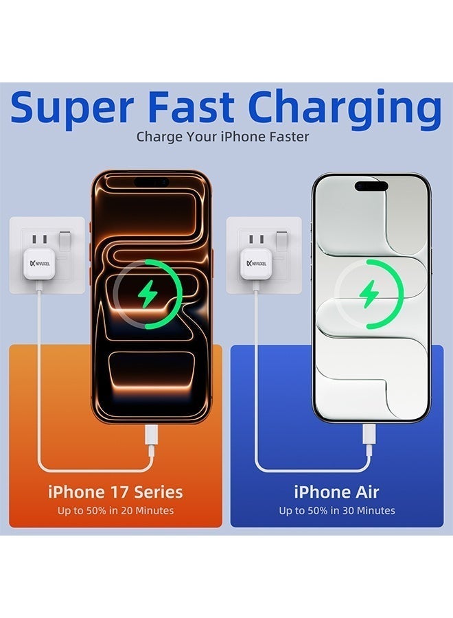 نيفوكسيل 40 واط شاحن طاقة ديناميكي USB-C مع شحن سريع بقدرة قصوى 60 واط – مقبس شحن جداري سريع لهواتف iPhone 17 / 17 Pro / 17 Pro Max، وأجهزة iPad وMacBook Air - Image 4