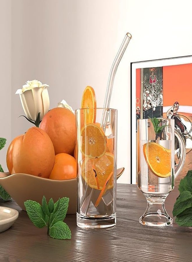 FLIZZOW Glass Straw 5 Transparent Straws & 1 Cleaner Brush, Replacement Straws for 40 oz & Simple Modern Tumbler with Handle with Cleaning Brush for Cup Accessories (7 inch Glass Straw) - Image 2