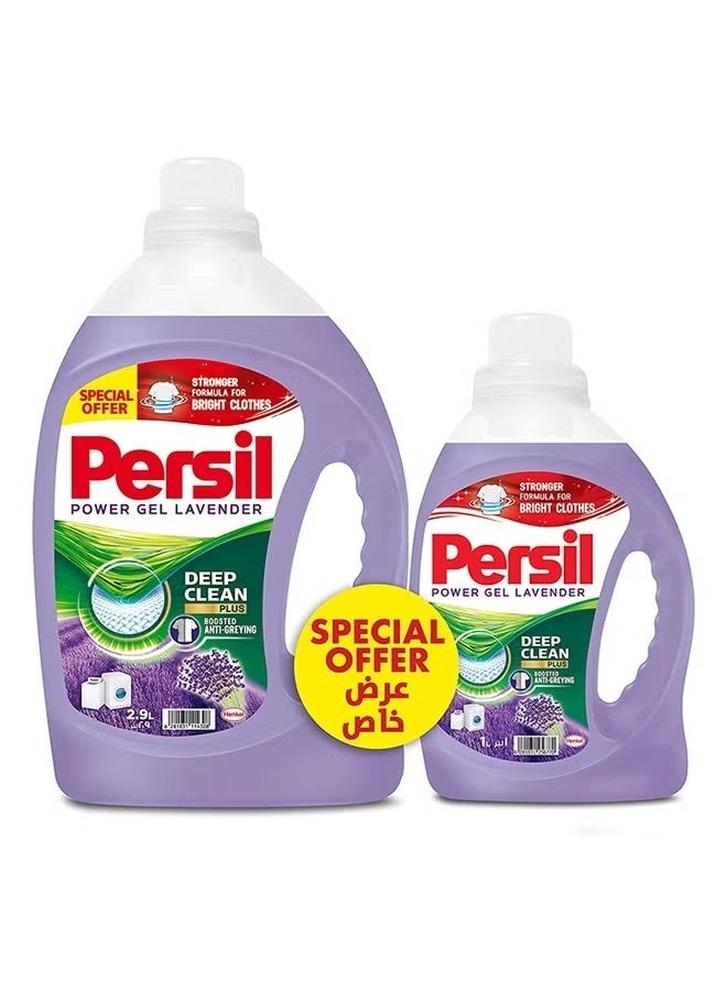 Persil Lavender Power Gel Liquid Laundry Detergent With Deep Clean Technology 2.9L + 1L - Image 1