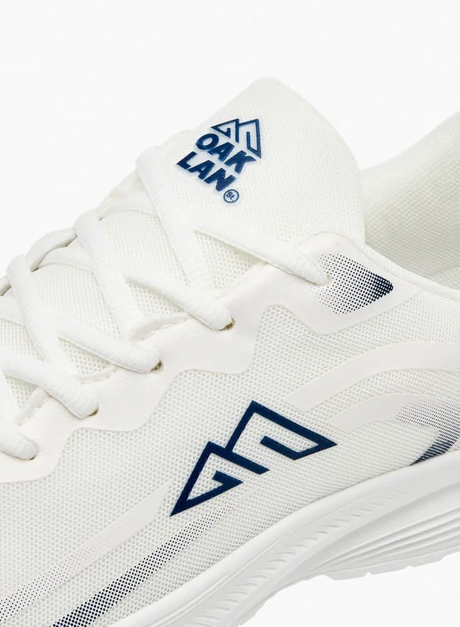 Oaklan by Shoexpress Men Logo Print Sports Shoes with Lace-up Closure