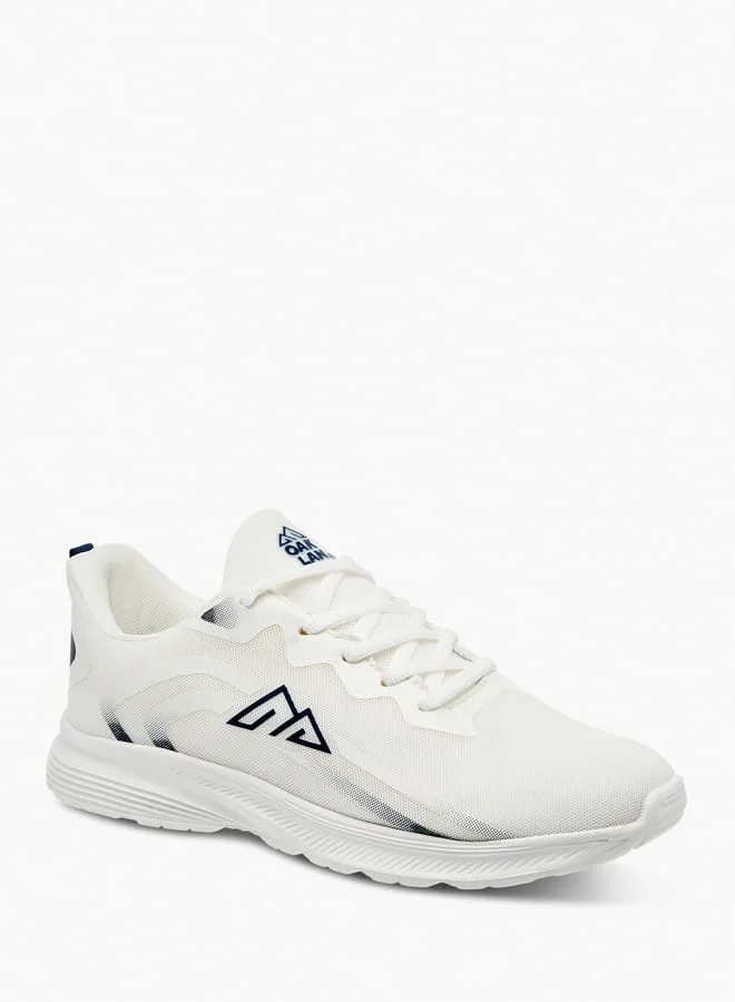 Oaklan by Shoexpress Men Logo Print Sports Shoes with Lace-up Closure