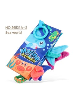 ماركة غير محددة كتاب قماش ذيل الغابة للأطفال مع ورق رنين BB Call Tearable Baby Soft Book التنوير ألعاب التعليم المبكر - اللون: 5 صفحات 10 جوانب كتاب قماش ذيل المحيط 68.2 جرام  - Image 1