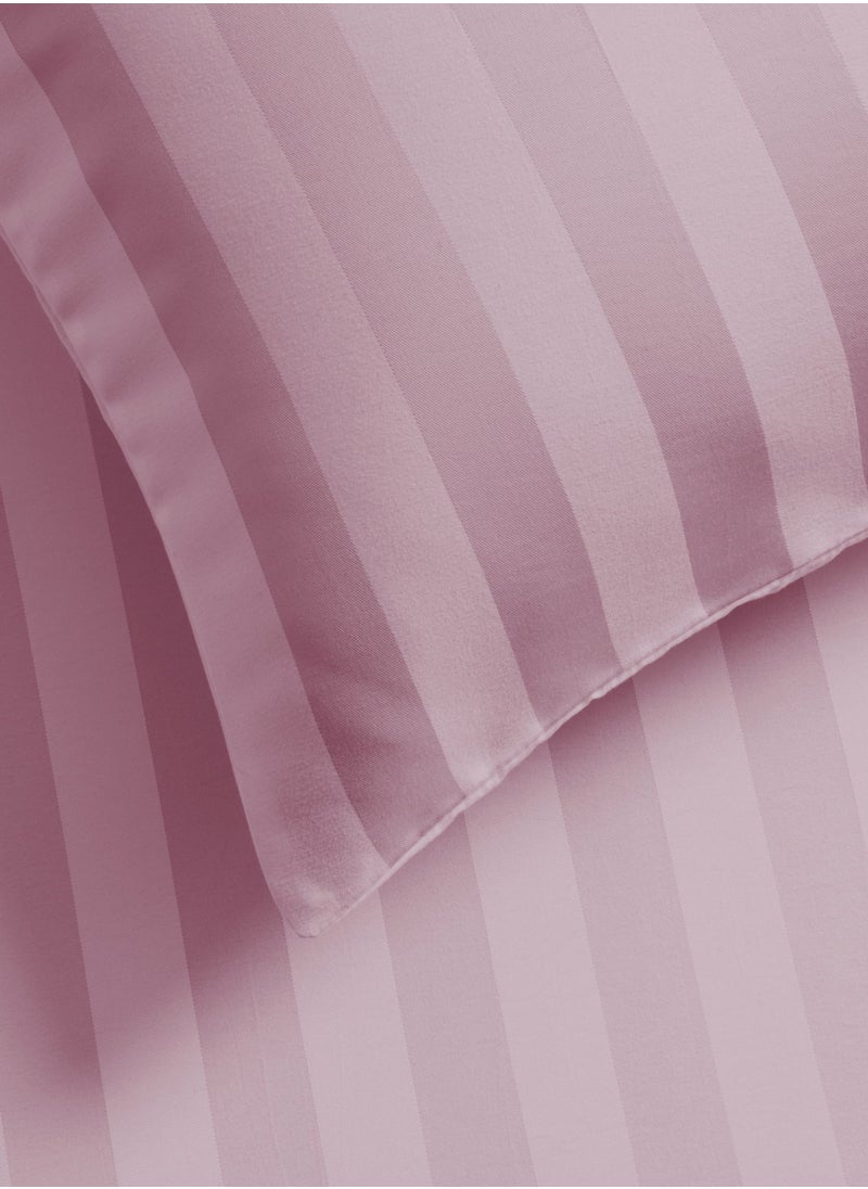 Master Home Textile Single Microfiber Sheet Set,  Single Size 2 Pieces, Hotel Stripes Design  - Image 4