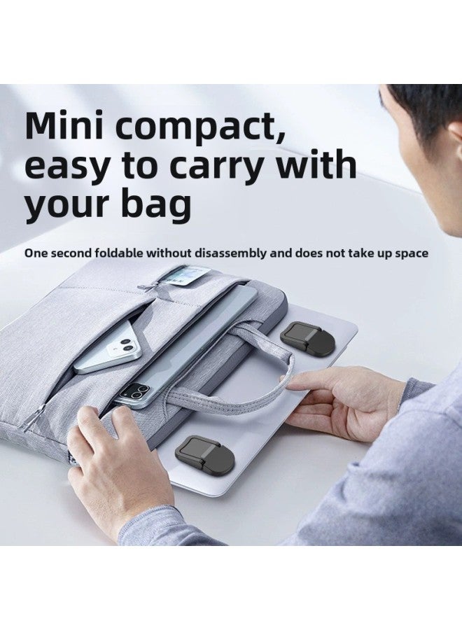Invisible Computer Back Sticker Laptop Stand Aluminum Alloy Mini Desktop Heightening Convenient Foldableing Keyboard Bracket-Color:Two Pieces Of One-speed Back Stickers