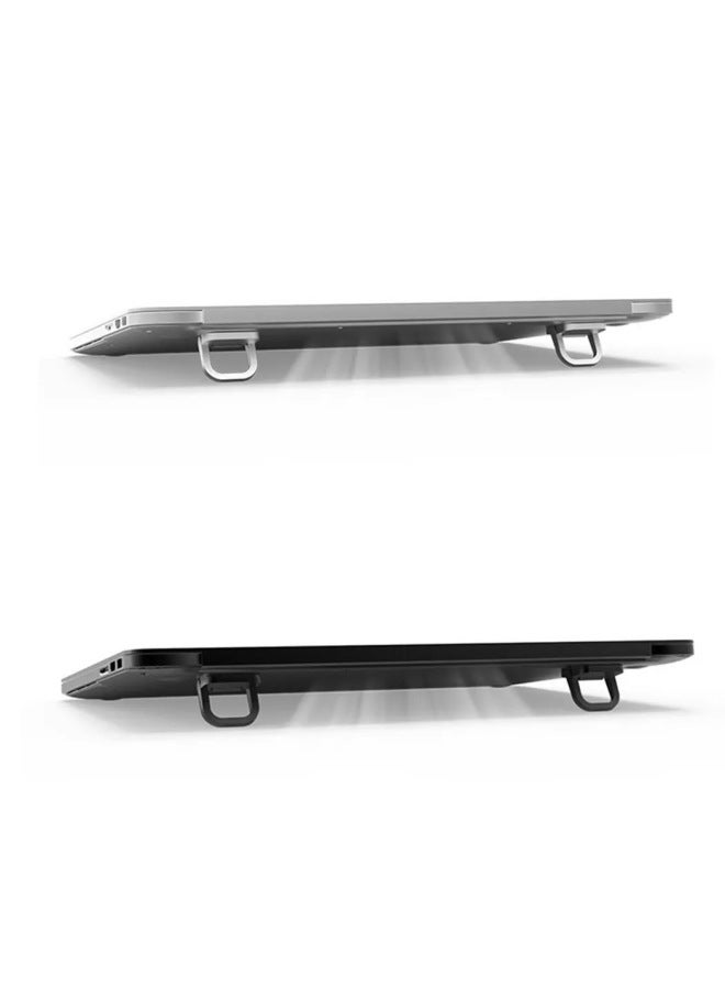 Invisible Computer Back Sticker Laptop Stand Aluminum Alloy Mini Desktop Heightening Convenient Foldableing Keyboard Bracket-Color:Two Pieces Of One-speed Back Stickers