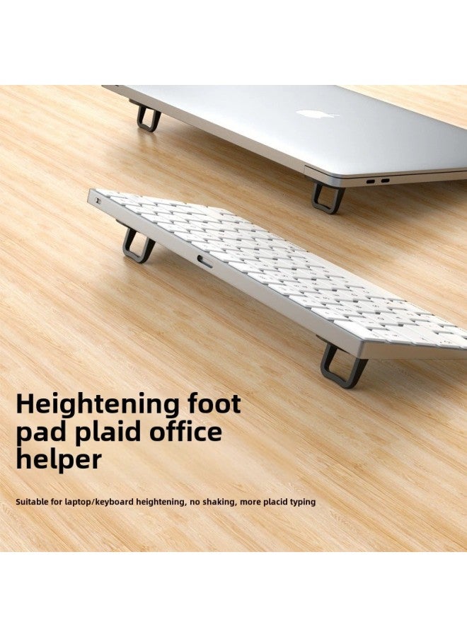 Invisible Computer Back Sticker Laptop Stand Aluminum Alloy Mini Desktop Heightening Convenient Foldableing Keyboard Bracket-Color:Two Pieces Of One-speed Back Stickers