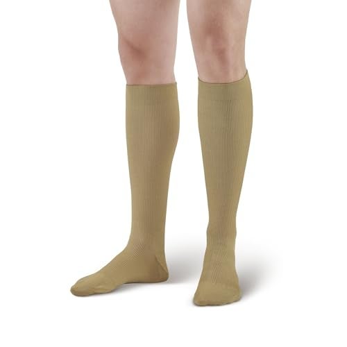 Ames Walker AW Style 111 Cotton 20-30 mmHg Firm Compression Knee High Socks Black Medium - Image 4