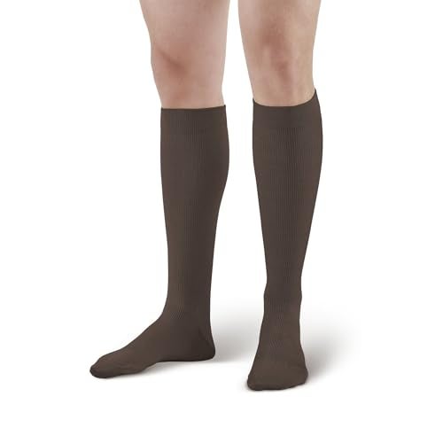 Ames Walker AW Style 111 Cotton 20-30 mmHg Firm Compression Knee High Socks Black Medium - Image 5