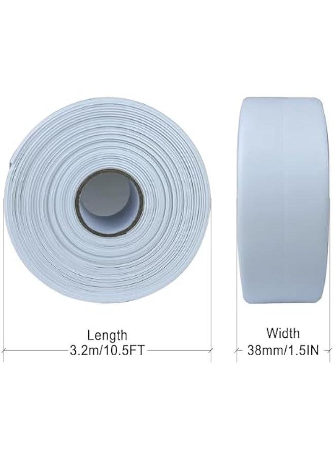 MIXDE - White Caulk Tape Waterproof Self Adhesive, Toilet Caulk Sealant Tape, Bathtub Caulk Sealing Strip Tape for Bathroom Caulking - Image 1