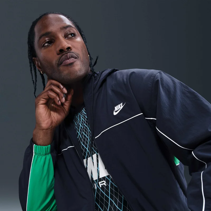 Nike Blue Men's Club Hooded Jacket for Men | Best Price UAE