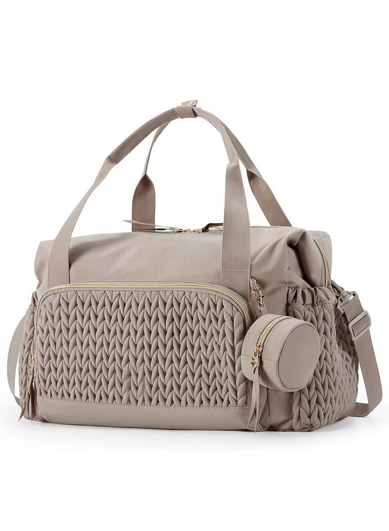 Baby Diaper Bag - Large Capacity Travel Tote, Hospital Delivery Bag with Pacifier Pocket - Image 1