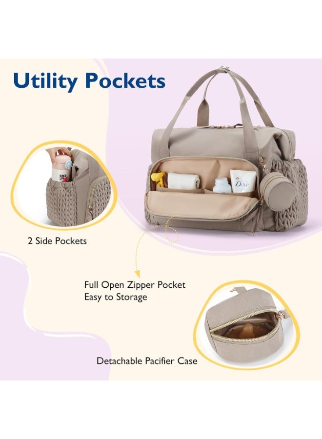 Baby Diaper Bag - Large Capacity Travel Tote, Hospital Delivery Bag with Pacifier Pocket - Image 3