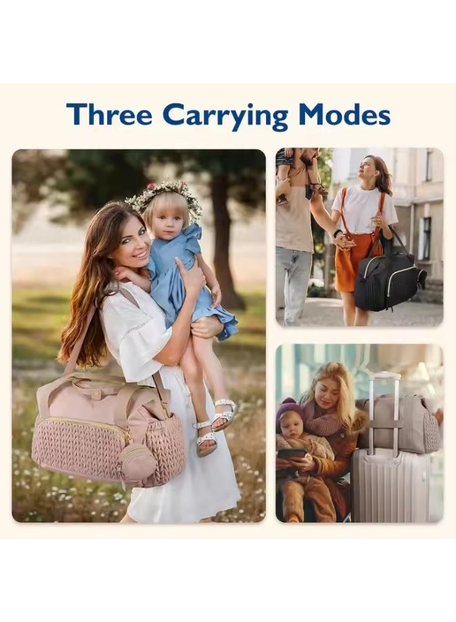 Baby Diaper Bag - Large Capacity Travel Tote, Hospital Delivery Bag with Pacifier Pocket - Image 5