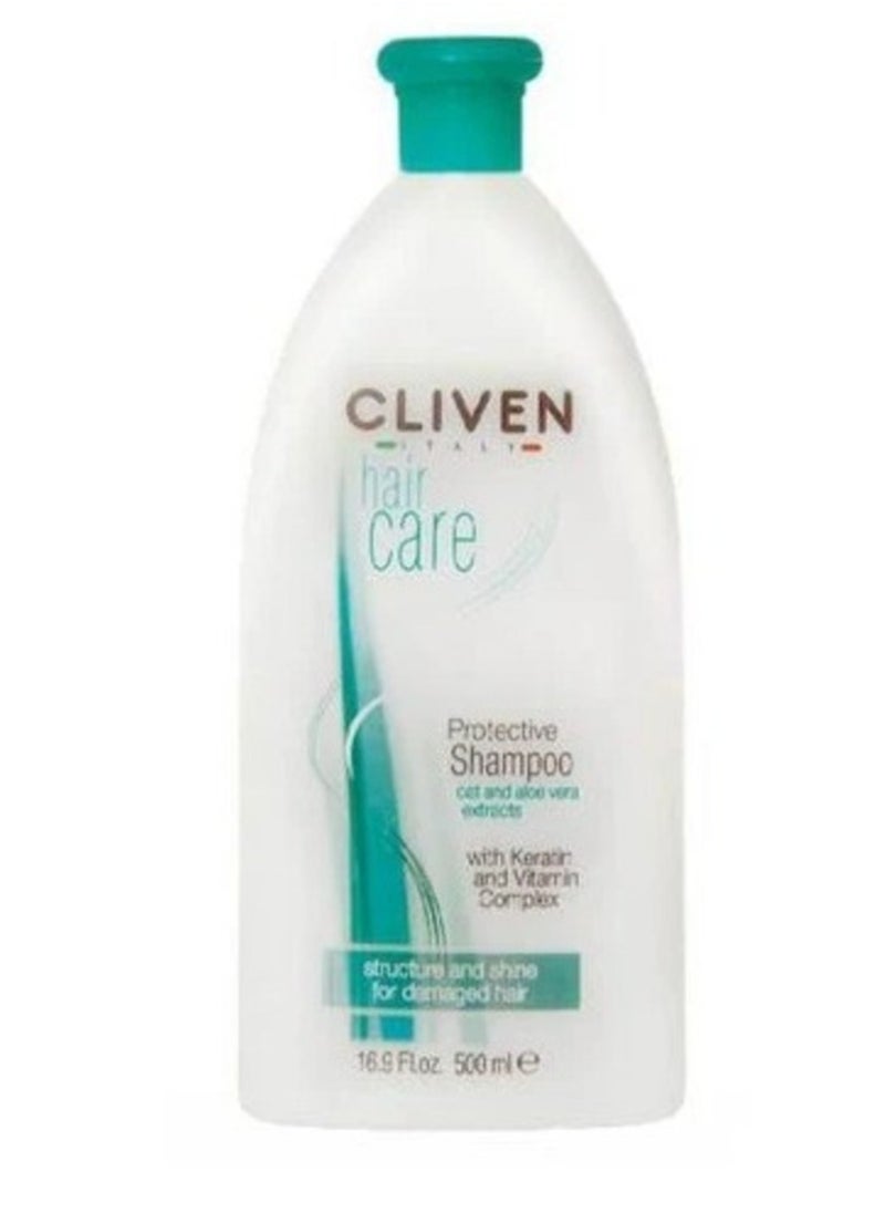 Cliven Cliven Hair Care Protective Shampoo - Keratin & Vitamin Complex - 500ml 