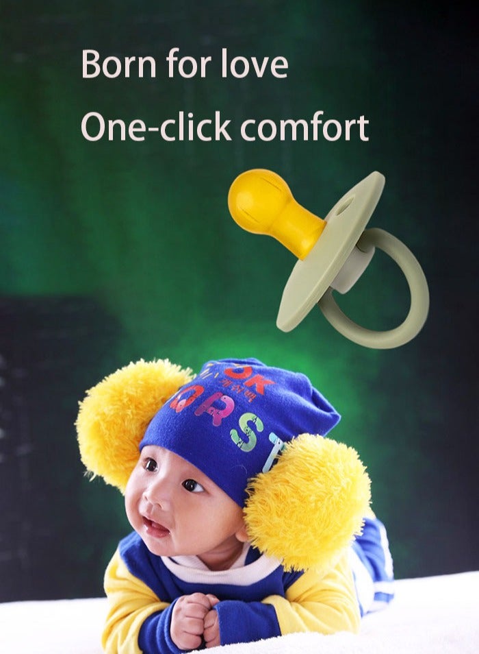 2 Pieces Portable Natural Latex Pacifier,Baby 0-12 Months - Image 2