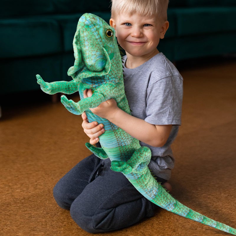 Syhood Lizard Stuffed Animals 37.4'' Realistic Plush Toy Lizard Toy Soft Plush Reptile Gift for Boys Girls Animal Lovers Birthday Easter(Iguana) - Image 3