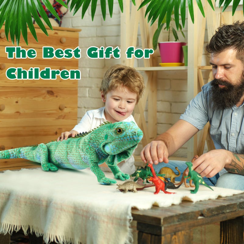 Syhood Lizard Stuffed Animals 37.4'' Realistic Plush Toy Lizard Toy Soft Plush Reptile Gift for Boys Girls Animal Lovers Birthday Easter(Iguana) - Image 5