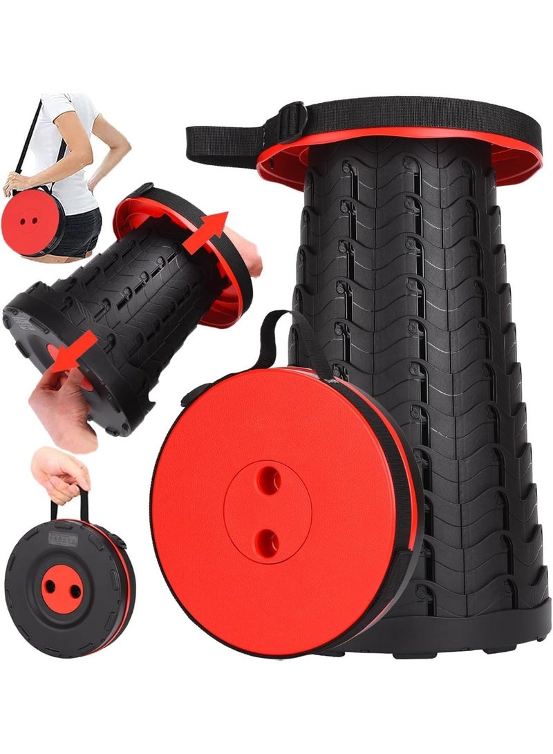 Panvil Portable Outdoor Collapsible Stool – Adjustable Lightweight Retractable Plastic Seat for Camping, Picnic, Fishing, Hiking & Travel - Image 2