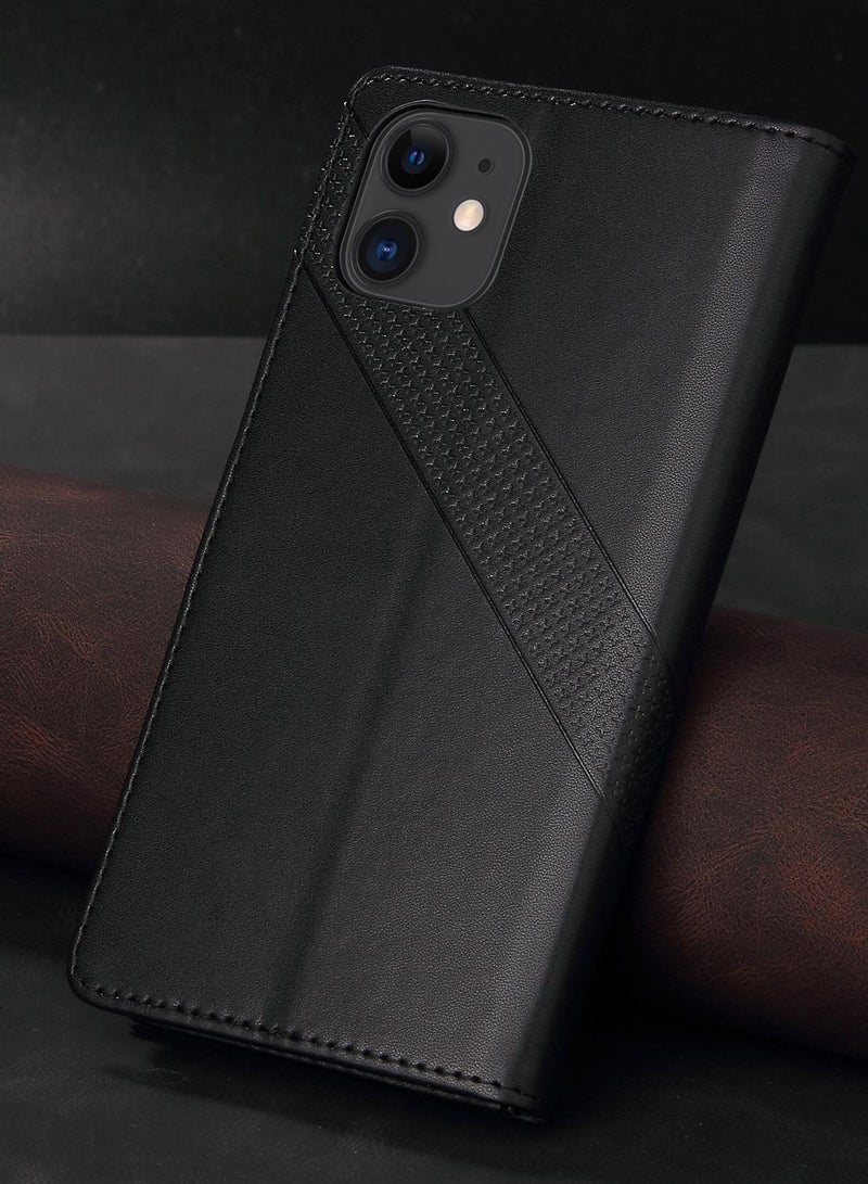 Suteni Flip Cover Leather Protective Hidden Card Slots Phone Case for iPhone - Image 2