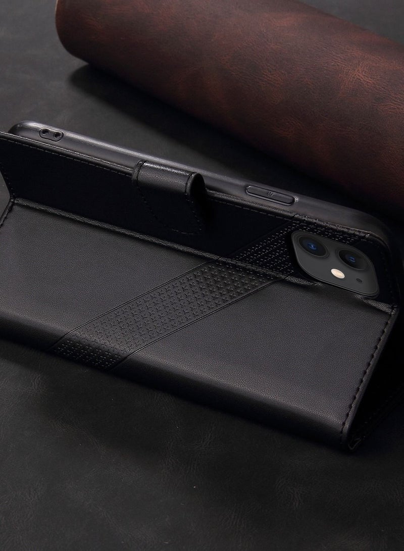 Suteni Flip Cover Leather Protective Hidden Card Slots Phone Case for iPhone - Image 4