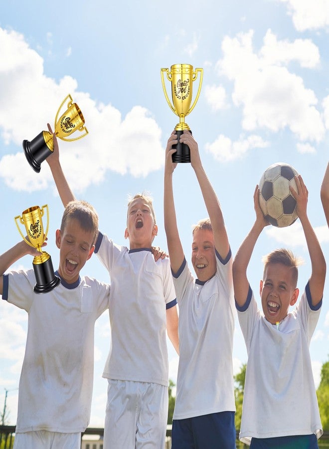 Misdary 12 Pack 6.3 Inch Gold Trophy Award Bulk Great Job Plastic DIY Trophy Award Athlete Employee Appreciation Gifts for Thank You Teacher Volunteer Men Women Rewards - Image 5