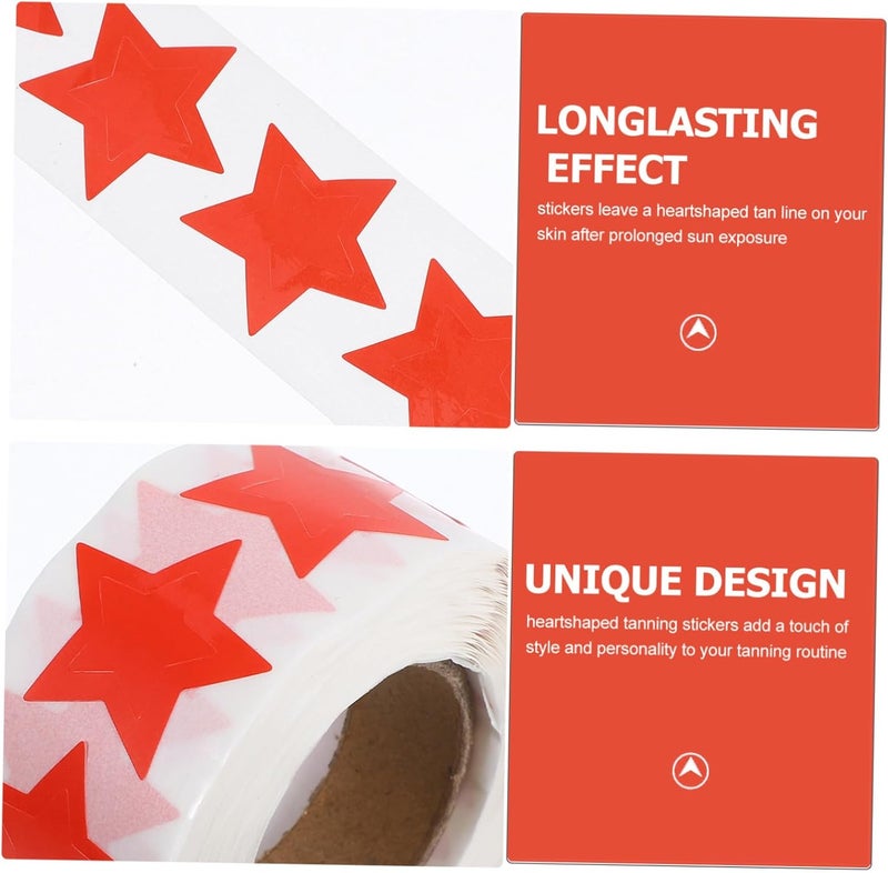 OUNONA Star Shaped Tanning Stickers 500 Pcs Self-Adhesive Body Decals Perforated Sunbathing Supplies for Women and Girls Multi-Purpose Tanning Bed Stickers - Image 3