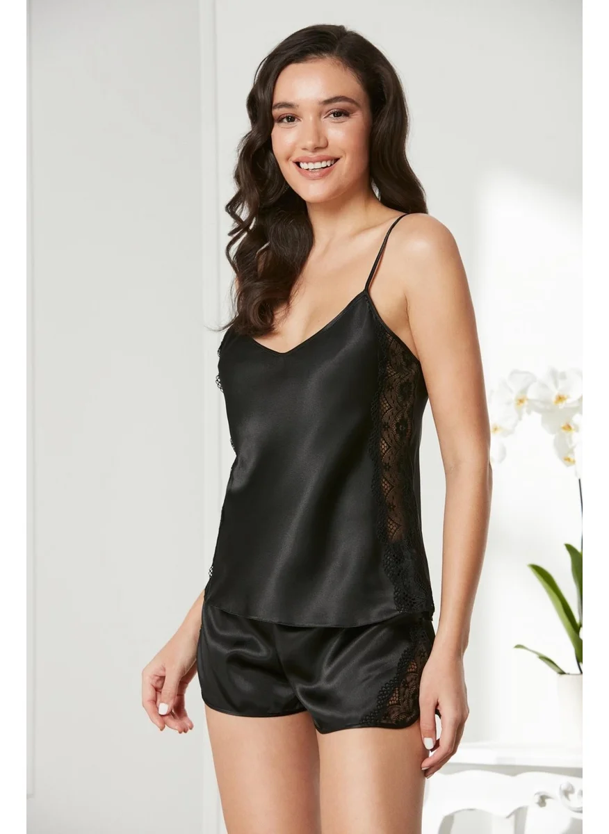 بيير كاردان Satin Lace Shorts & Combi Set - 438